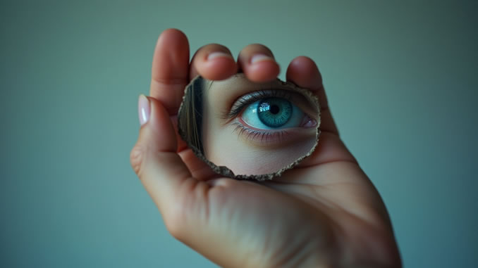 678 381 frau auge spiegel selbst KI FP