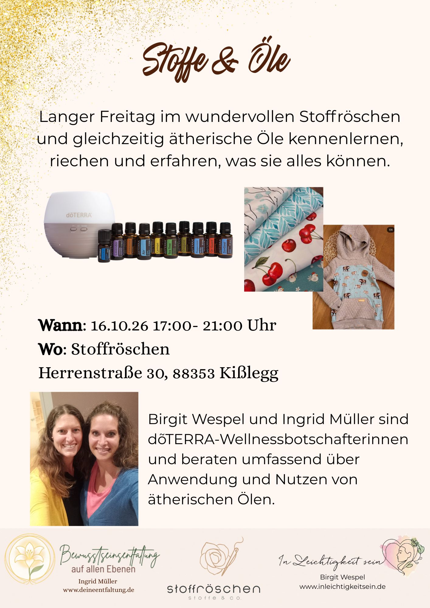 Flyer Öle und Stoffe